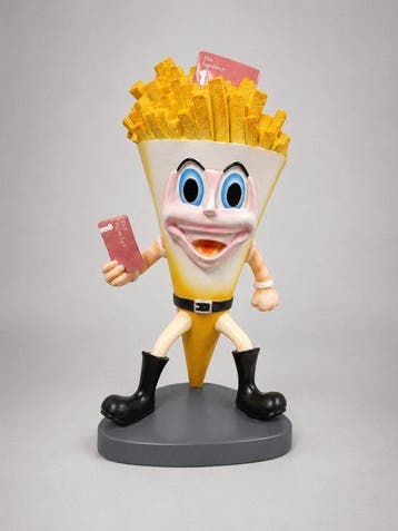 Statue, Belgium paper cone for fries - 44 cm - polyrésine