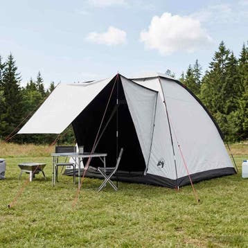 vidaXL Kamperen tent 2-persoons Wit Blackout Polyester en, Verzenden, Nieuw