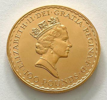 Verenigd Koninkrijk. 100 Pounds 1987 Britannia, 1 Oz (.999)