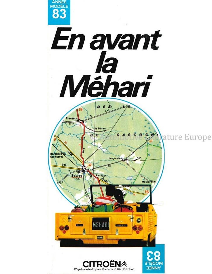 1983 CITROEN MEHARI BROCHURE FRANS, Livres, Autos | Brochures & Magazines, Enlèvement ou Envoi