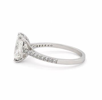 Ring - 18 karaat Witgoud - 2.25ct. tw. Diamant (Lab-grown) -, Nieuw