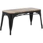 Banken | BISTRO | Hout/Staal | Hout (Mango) | Zwart Frame |, Verzenden
