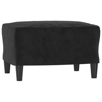 Voetenbank fluweel zwart | -34% Retour deal, Maison & Meubles, Canapés | Repose-pieds & Poufs, Verzenden