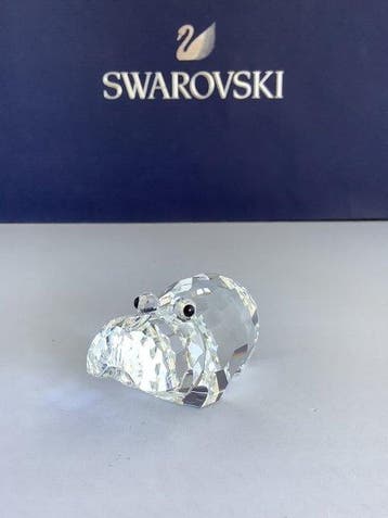 Beeldje, Swarovski - Nijlpaard groot - 015187 - 67 mm -