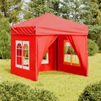 vidaXL Partytent inklapbaar met zijwanden 2x2 m rood, Tuin en Terras, Verzenden, Nieuw