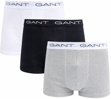 Gant Boxershorts Trunk 3-Pack Zwart Grijs Wit maat 3XL Heren, Verzenden, Wit, GANT, Boxer