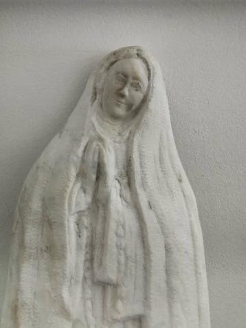 sculptuur, Maagd Maria - Handgesneden - 38 cm - Marmer