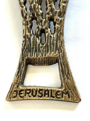 Judaica - Prachtige Bronzen Ichthus - Flessenopener - Vis