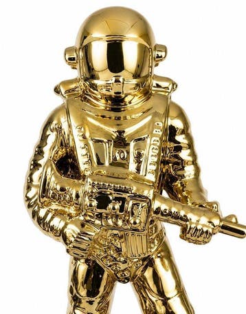 Daluxe Art - 1999 • XXL Gold Spaceman Display – 100 cm