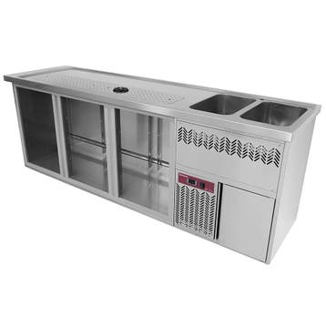 Modulair Barstation | BAR LINE | 555L  | RVS | 3, Verzenden, Nieuw in verpakking