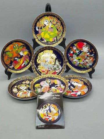 Rosenthal - Bjørn Wiinblad Aladin Sammelteller Set mit Heft