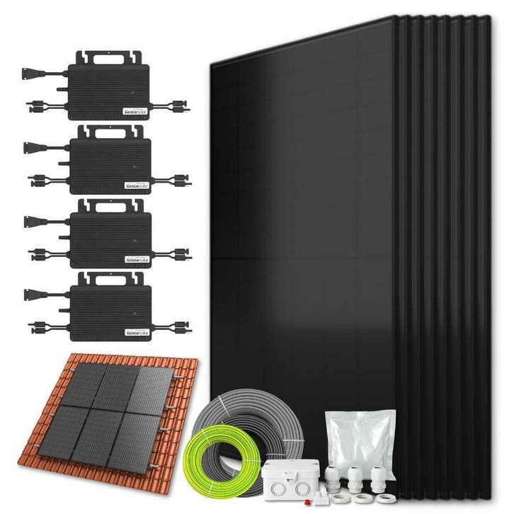 Zonnepanelen pakket voor schuindak - 3.4 kW - 8x 430, Bricolage & Construction, Panneaux solaires & Accessoires, Enlèvement ou Envoi