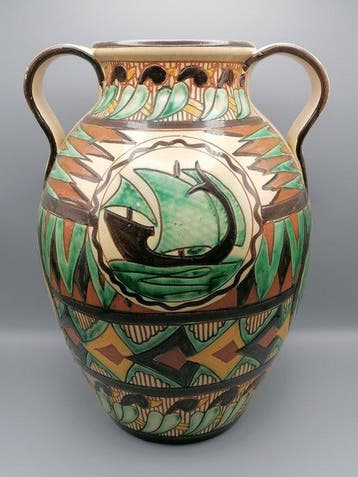 Fabbriche Maioliche Pisane - Vaas - Keramiek - Art Deco