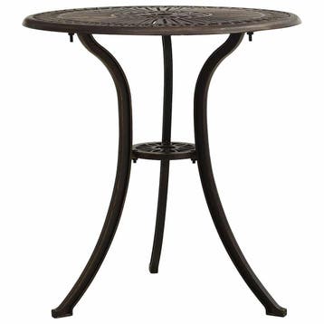 vidaXL Tuintafel 62x62x65 cm gietaluminium bronskleurig, Tuin en Terras, Verzenden, Nieuw