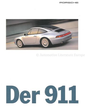 1995 PORSCHE 911 CARRERA TARGA & TURBO BROCHURE DUITS, Ophalen of Verzenden