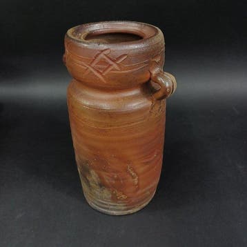 Vaas - Steengoed - Japan - Bizen Aardewerk met twee oren -