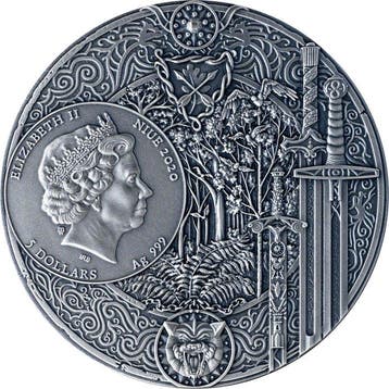 Niue. 5 Dollars 2020 Sword of Destiny / The Witcher