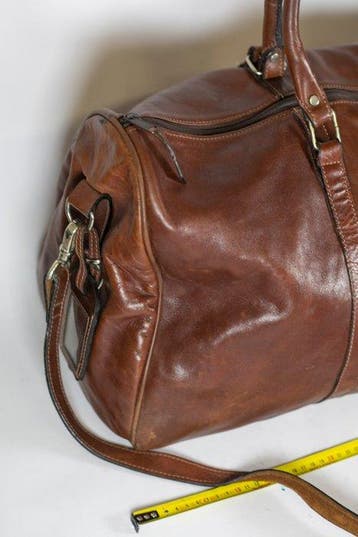 Borsa da viaggio Telecom in pelle pieno fiore – Made in