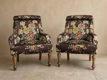 Fauteuil (2) - Een paar Franse Napoleon III-stijl