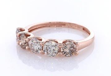 Zonder minimumprijs - Ring - 14 karaat Roségoud - 1.49ct.