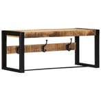 vidaXL Kapstok 80x35x35 cm massief ruw mangohout, Huis en Inrichting, Woonaccessoires | Kapstokken, Verzenden, Nieuw