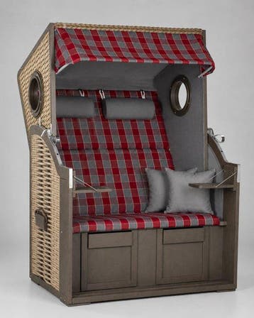Banc de jardin - Bois, Métal, Verre, Textile - Strandkorb