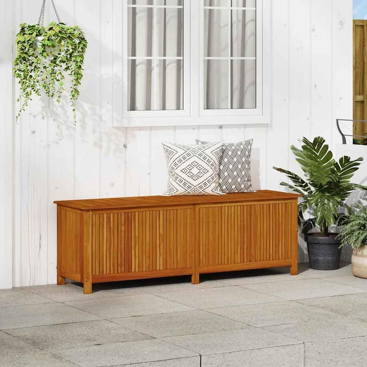 vidaXL Tuinbox 175x50x58 cm massief acaciahout, Tuin en Terras, Bergingen en Tuinkasten, Nieuw, Verzenden