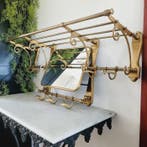 Art Deco Barlington Trein Wandkapstop Met Spiegel, 1970 -