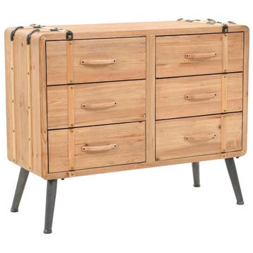 vidaXL Ladekast 91x35x73 cm massief vurenhout, Verzenden, Nieuw