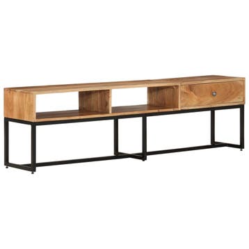 vidaXL Tv-meubel 160x30x45 cm massief acaciahout, Verzenden