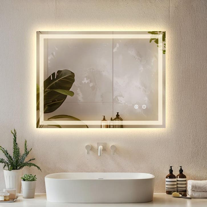 LED-badkamerspiegel Clara, dimbaar, met 3 lichtkleuren, Huis en Inrichting, Woonaccessoires | Spiegels, Verzenden