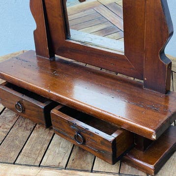 Spiegel - Hout, Italiaans vakmanschap uit de jaren vijftig