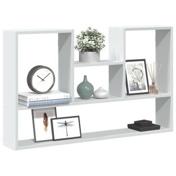 vidaXL Wandplank Wit 99x15x60 cm Bewerkt Hout, Verzenden