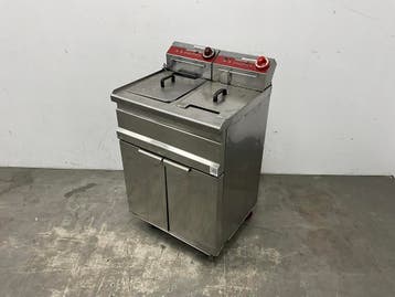 Bertos Mobiele Friteuse met dubbele manden, Ophalen of Verzenden, Gebruikt, Fornuis, Frituur en Grillen