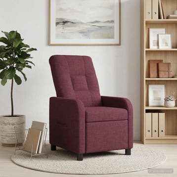 vidaXL Recliner Paars Stof, Huis en Inrichting, Verzenden, Nieuw
