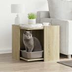 vidaXL Kattenbakkast 53x53x51 cm bewerkt hout sonoma, Dieren en Toebehoren, Verzenden, Nieuw