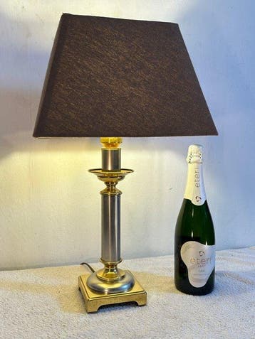 Tafellamp - Elegance - Messing, Staal, Textiel - Design