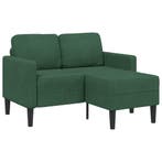 vidaXL 2-zitsbank met ligstoel L-vorm donkergroen 125 cm, Huis en Inrichting, Verzenden, Nieuw