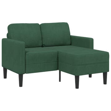 vidaXL 2-zitsbank met ligstoel L-vorm donkergroen 125 cm, Verzenden, Nieuw