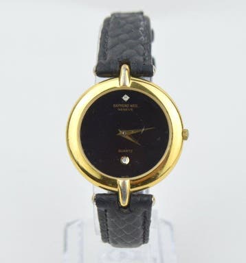Raymond Weil - 5350 Gold Plated 30mm Black Dial Diamond -