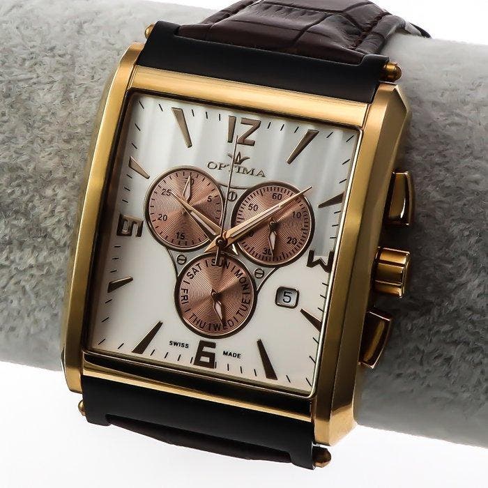 Optima - Swiss Made Chronograph - OSC218-RBL-1 - Zonder, Bijoux, Sacs & Beauté, Montres | Hommes