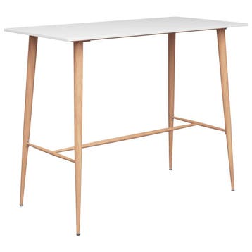 vidaXL Bartafel 120x60x105 cm wit, Verzenden, Nieuw
