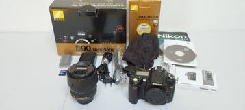 Nikon D90 kit 18-105mm f/3,5-5,6 G ED VR Appareil photo, Audio, Tv en Foto, Nieuw