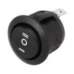 Inbouw Momentschakelaar Rond 250V 10A 2-Standen (AAN)-UIT-(A, Ophalen of Verzenden