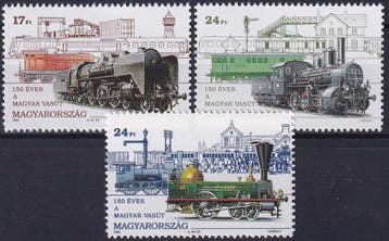 Hongarije - 1996 - Treinen - Postfris, Postzegels en Munten, Postzegels | Thematische zegels, Verzenden, Postfris, Treinen