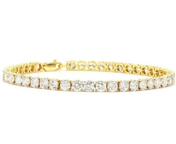 Armband - 18 karaat Geel goud - 9.88ct. tw. Diamant, Handtassen en Accessoires, Armbanden, Nieuw