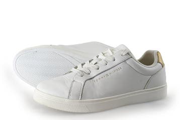 Tommy Hilfiger Sneakers in maat 38 Wit, Kleding | Dames, Verzenden, Wit, Zo goed als nieuw, Sneakers