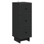 vidaXL Ladekast Zwart 33 x 34,5 x 90 cm Bewerkt hout, Huis en Inrichting, Verzenden, Nieuw