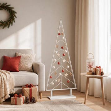 vidaXL Metalen kerstboom KUOPIO 125 cm Staal Wit, Verzenden