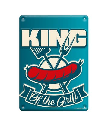 Metalen Bord King Of Grill, Verzenden